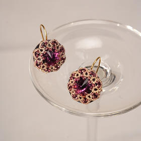 订购8周到｜Lorina Balteanu-Mya-红玻璃 耳环［法国设计师］