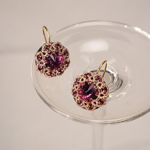 订购8周到｜Lorina Balteanu-Mya-红玻璃 耳环［法国设计师］ 商品图0