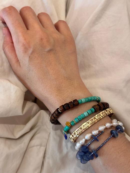 SpoiledBrat Jewelry 绿松石紫檀香木手链 商品图4