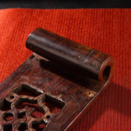 清代大红酸枝镂空雕墨床 商品图10