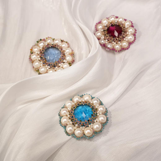 订购8周到｜Lorina Balteanu-FLORENCE-碧玺 花朵 胸针［法国设计师］ 商品图4