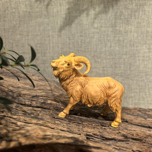 新款山羊°黄杨小摆件 商品图0
