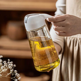 自动开合油壶 玻璃 家用厨房防漏油罐壶大容量630ml酱油瓶装油瓶复古风