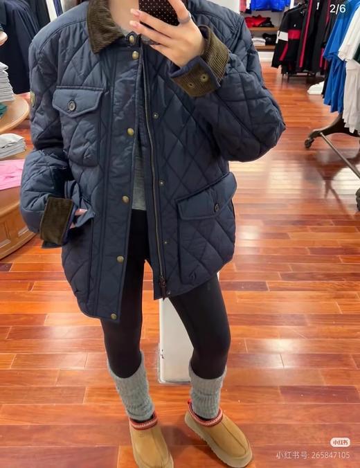 拉夫劳伦菱格棉服..灯芯绒翻领..帅的无语伦比了.. 商品图5