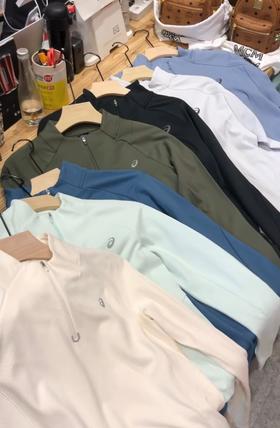 现货  亚瑟士内里莱卡抓绒半拉链长袖衫，抑菌，保暖，排汗，弹力大..