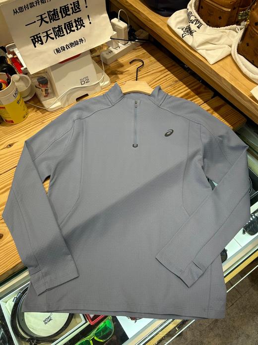 现货  亚瑟士内里莱卡抓绒半拉链长袖衫，抑菌，保暖，排汗，弹力大.. 商品图1