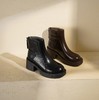 西村名物2025年秋冬新款粗跟高跟增高洋气英伦风厚底防滑短靴瘦瘦靴T25DS49251 商品缩略图7