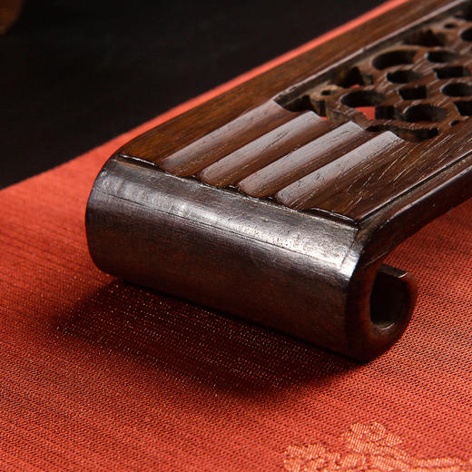 清代大红酸枝镂空雕墨床 商品图8