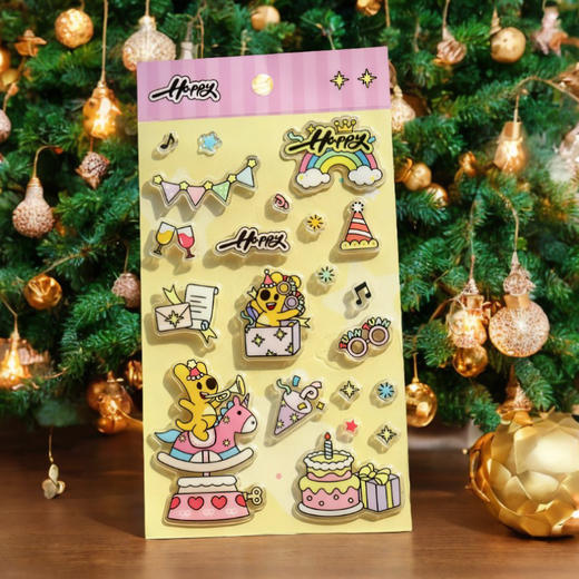 团团庆祝泡泡贴纸 商品图0