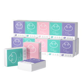 植护 10包手帕纸 抽纸 面巾纸餐巾纸便携式家用擦手纸三层面巾纸7张x3层x10包/袋