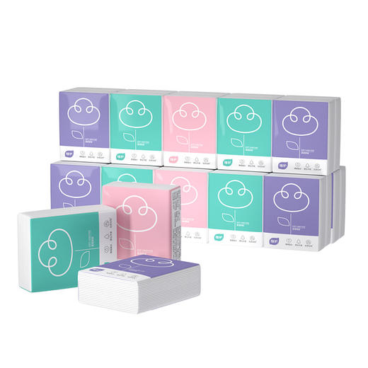 植护 10包手帕纸 抽纸 面巾纸餐巾纸便携式家用擦手纸三层面巾纸7张x3层x10包/袋 商品图0