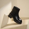 西村名物2025年秋冬新款粗跟高跟增高洋气英伦风厚底防滑短靴瘦瘦靴T25DS49251 商品缩略图8