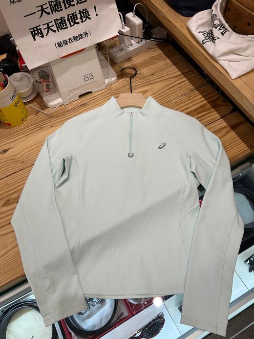 现货  亚瑟士内里莱卡抓绒半拉链长袖衫，抑菌，保暖，排汗，弹力大.. 商品图6