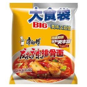 康师傅方便面 BIG大食袋 麻辣排骨面 149g 泡面速食