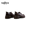Safiya/索菲娅2025复古英伦风系带牛皮革真皮厚底百搭粗跟圆头深口小皮鞋SFD3112144 商品缩略图4