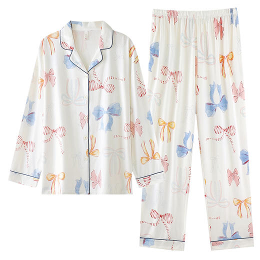 【换季出清】【抗菌新疆棉】自然醒「甜心奶油」A类秋季长袖睡衣女士纯棉高级感套装家居服JLM 商品图12