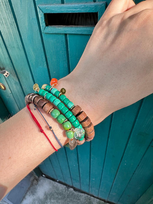 SpoiledBrat Jewelry檀香木斜长石/绿松手串 手链 商品图2