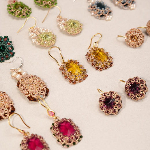 订购8周到｜Lorina Balteanu-Mya-红玻璃 耳环［法国设计师］ 商品图2