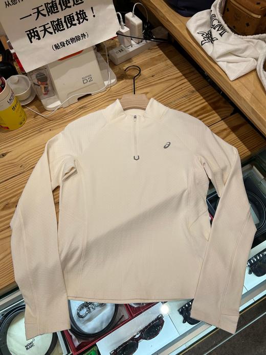 现货  亚瑟士内里莱卡抓绒半拉链长袖衫，抑菌，保暖，排汗，弹力大.. 商品图5