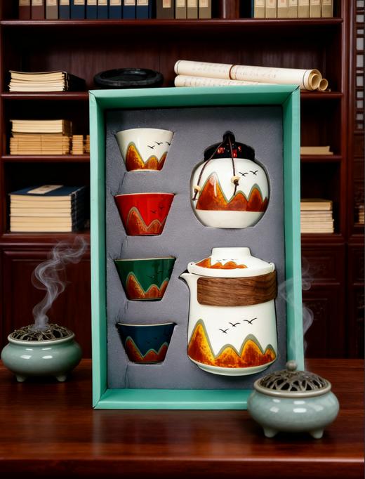【创意茶具】国潮文化千里江山茶具 商品图1