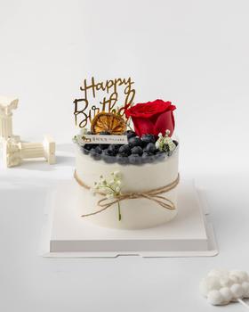 4英寸蓝莓玫瑰（百分百进口动物奶油）