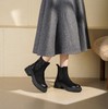 西村名物2025年冬季新款复古拼接简约百搭粗跟英伦风烟筒靴切尔西靴T25DS49121 商品缩略图1