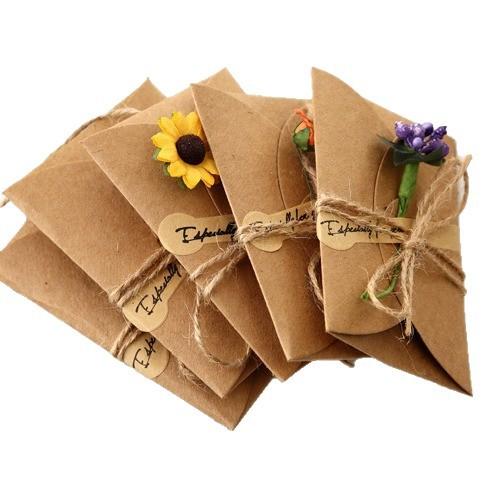 【大号】干花贺卡 创意牛皮纸手工diy贺卡花店送客户节日祝福送人卡片情人教师节 商品图2