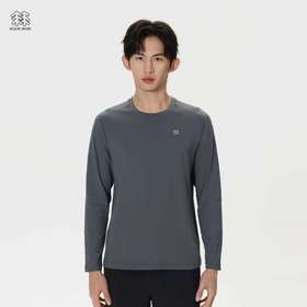 KL秋季新款男士圆领户外运动吸湿速干抗菌内搭长袖T恤