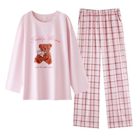 【换季出清】【抗菌新疆棉】自然醒「落日甜酒」纯棉秋季A类长袖睡衣女士可外穿家居服套装JLM 商品图10