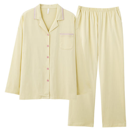 【换季出清】【抗菌无尘棉】自然醒「情话绵绵 」秋季新款长袖情侣睡衣纯棉女高级感简约家居服套装JLM 商品图11