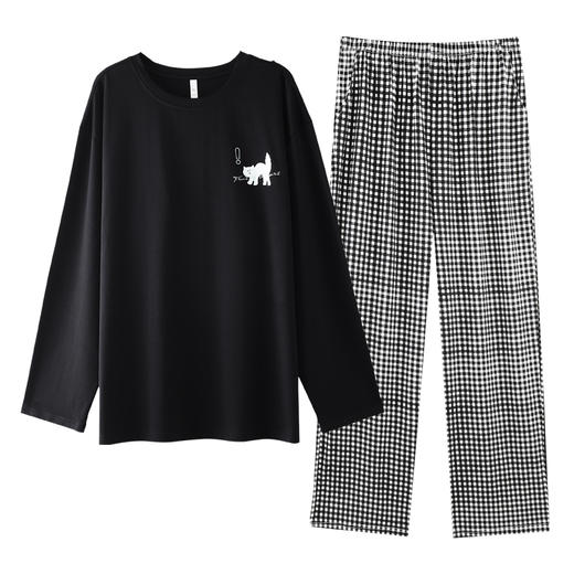 【换季出清】【抗菌新疆棉】自然醒「天生一对」秋季A类长袖情侣睡衣长裤纯棉家居服套装JLM 商品图10