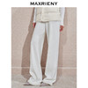 MAXRIENY毛边直筒针织长裤24冬新款松弛感女装极简垂坠感阔腿裤(货号:MS85PA754) 商品缩略图2