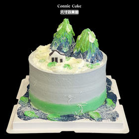 🌲【隐世山居·可食用的童话镇】绿色山峰蛋糕｜把阿尔卑斯雪山装进餐盘🏔️