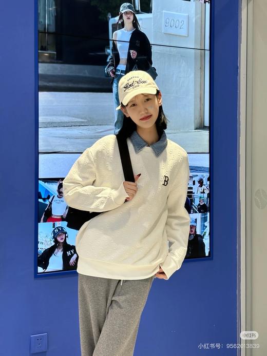 MLB新专柜热销爆款情侣暗纹立体老花时尚 潮流圆领卫衣 商品图6
