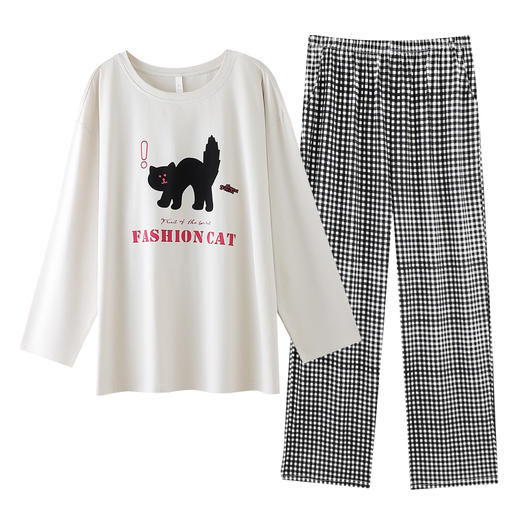 【换季出清】【抗菌新疆棉】自然醒「天生一对」秋季A类长袖情侣睡衣长裤纯棉家居服套装JLM 商品图11