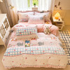 【换季出清】自然醒秋冬款A类小清新印花牛奶绒四件套卡通加厚加绒冬季法兰珊瑚绒床品被套三件套QJ 商品缩略图0