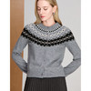 EITIE爱特爱圆领长袖肩领一圈几何提花费尔岛元素氛围感冬季保暖针织衫8401112 商品缩略图3