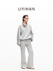 LIYIHAN 2025秋冬新款法式职场针织卫衣灰色休闲套装小众设计感女 商品缩略图1