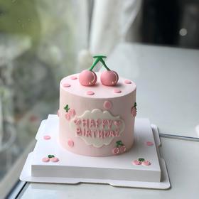 【粉粉樱桃】叮当CAKE爆款生日蛋糕-鲜果奶油蛋糕