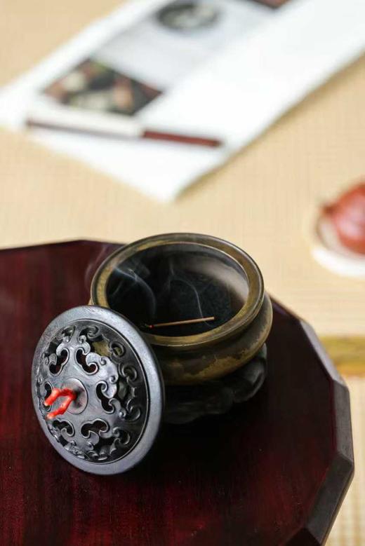 精致定制款铜香炉 铜+血檀 商品图4