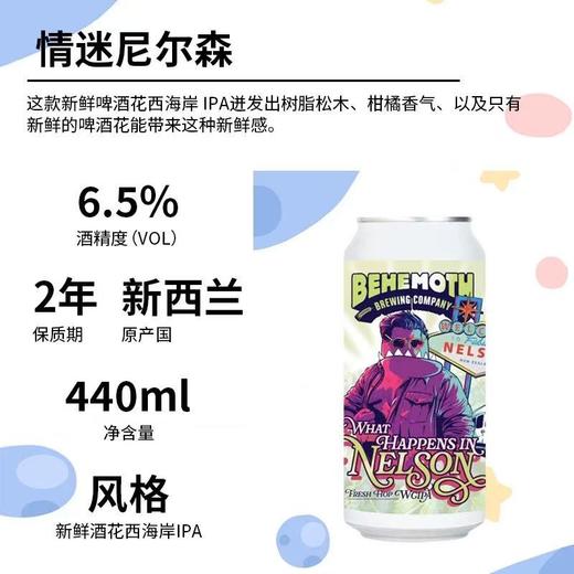 比萌巨兽情迷尼尔森新鲜酒花西海岸IPA 酒精度：6.5° 麦芽度：17° 商品图1