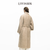 LIYIHAN 2025年秋冬季新款职场通勤羊绒大衣外套咖色女小众设计感 商品缩略图4
