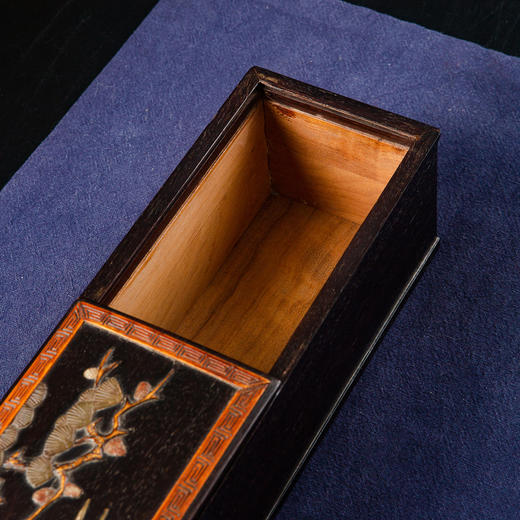 清代宫廷紫檀木百宝嵌画盒 商品图6