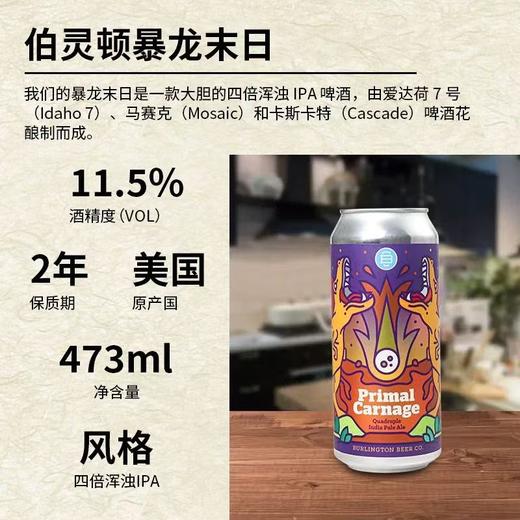 伯灵顿 暴龙末日 四倍浑浊IPA 酒精度：11.5° 麦芽度：25° 商品图1