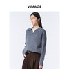VIMAGE纬漫纪灰色复古慵懒感秋冬新款针织衫V2401113 商品缩略图2