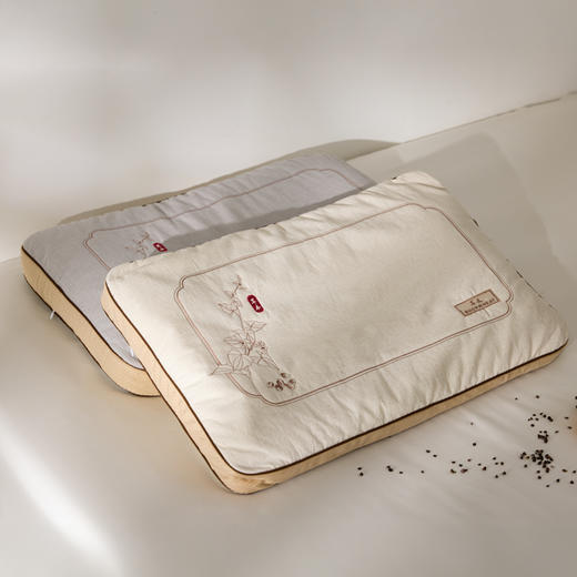 自然醒禾绣立体棉麻荞麦枕XK 商品图10