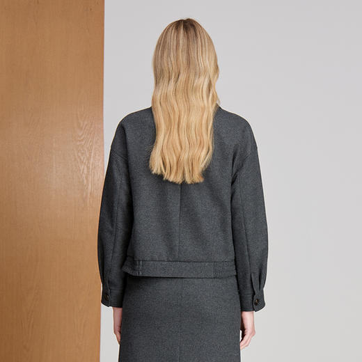 EITIE爱特爱宽松休闲夹克经典保暖羊毛短外套8403106 商品图4