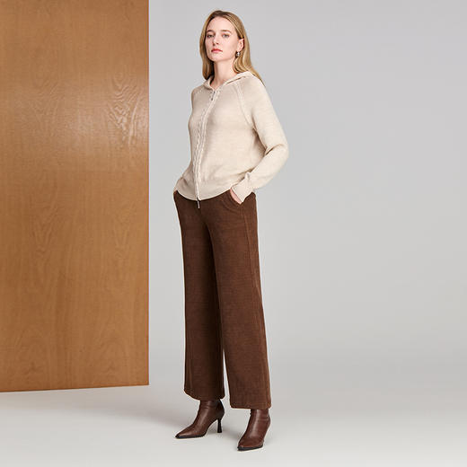 EITIE爱特爱时尚简约含羊毛带帽针织衫8401119 商品图2