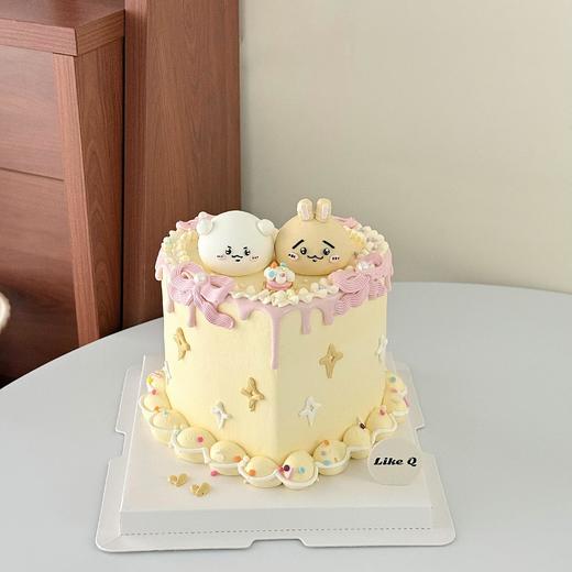 【奶油表情熊】叮当CAKE爆款生日蛋糕-鲜果奶油蛋糕 商品图0