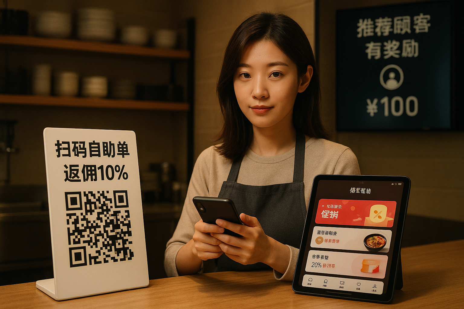 餐飲店如何用自動營銷小程序和點餐二維碼降低人工成本？